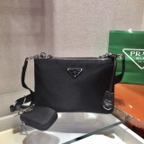 Prada Womens Bags Shoulder Messenger Bags Luxury Cross Body Handbag Calfskin leather with naOrigil Box