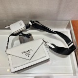 Prada Womens Bags Shoulder Messenger Bags Luxury Cross Body Handbag Calfskin leather with naOrigil Box