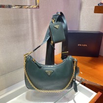 Prada Womens Bags Shoulder Messenger Bags Luxury Cross Body Handbag Calfskin leather with naOrigil Box