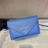 Prada Womens Bags Shoulder Messenger Bags Luxury Cross Body Handbag Calfskin leather with naOrigil Box