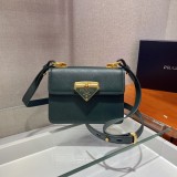 Prada Womens Bags Shoulder Messenger Bags Luxury Cross Body Handbag Calfskin leather with naOrigil Box