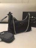 Prada Womens Bags Shoulder Messenger Bags Luxury Cross Body Handbag Calfskin leather with naOrigil Box