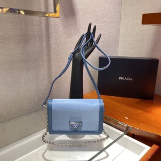 Prada Womens Bags Shoulder Messenger Bags Luxury Cross Body Handbag Calfskin leather with naOrigil Box