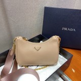 Prada Womens Bags Shoulder Messenger Bags Luxury Cross Body Handbag Calfskin leather with naOrigil Box