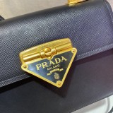 Prada Womens Bags Shoulder Messenger Bags Luxury Cross Body Handbag Calfskin leather with naOrigil Box