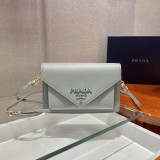 Prada Womens Bags Shoulder Messenger Bags Luxury Cross Body Handbag Calfskin leather with naOrigil Box