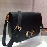 Prada Womens Bags Shoulder Messenger Bags Luxury Cross Body Handbag Calfskin leather with naOrigil Box