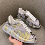 Alexander McQueen luxury brand handmade camouflage graffiti casual sneakers in original original box