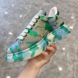 Alexander McQueen luxury brand handmade camouflage graffiti casual sneakers in original original box