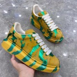 Alexander McQueen luxury brand handmade camouflage graffiti casual sneakers in original original box