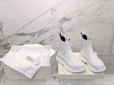 Alexander McQueen canvas shoes autumn and winter latest calfskin platform Chelsea boots with original original box