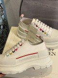 Alexander McQueen rainbow platform low-top canvas laces in original box