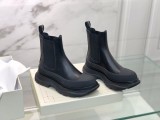 Alexander McQueen canvas shoes autumn and winter latest calfskin platform Chelsea boots with original original box