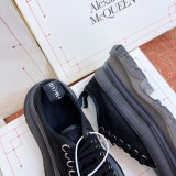 Alexander McQueen high-top platform round toe canvas laces in original box