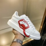 Alexander McQueen small white shoes joint casual shoes leather increased sports shoelaces in original original box