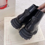 Alexander McQueen new calfskin Martin boots in original box