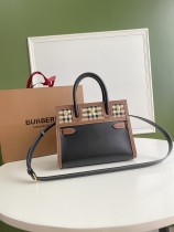 Burberry  Womens Bags Shoulder Messenger Bags Luxury Cross Body Handbag Calfskin leather with naOrigil Box