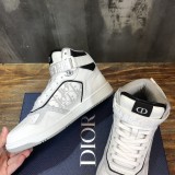 Dior Oblique Jacquard Dior B27 High-TOP sneakers Smooth Calfskin shoes