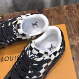 Louis Vuitton upper calfskin stitching casual board shoelace original box