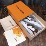 Louis Vuitton upper calfskin stitching casual board shoelace original box