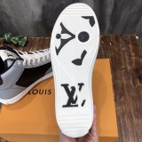 Louis Vuitton high-top couple's white shoes series with original box