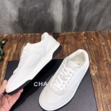 Chanel Ladies Canvas Panda Shoes Fabric Sneakers Laces Original Box