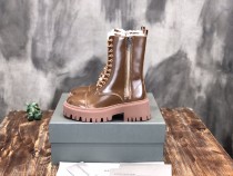 Balenciaga Women's Fall Winter New Lace-Up Martin Boots with Original Box