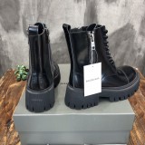 Balenciaga Women's Fall Winter New Lace-Up Martin Boots with Original Box