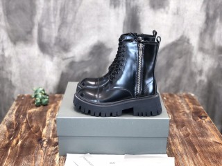 Balenciaga Women's Fall Winter New Lace-Up Martin Boots with Original Box