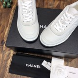 Chanel Ladies Canvas Panda Shoes Fabric Sneakers Laces Original Box