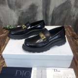 Dior women's 21 autumn and winter new transparent bottom black loafer original box