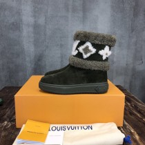 Louis Vuitton women's shoes 20ss autumn and winter new wool short boots with original box