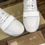 Burberry Men's Calfskin Imported Canvas Casual Sneakers Original Box