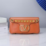 Valentino Womens Bags Shoulder Messenger Bags Luxury Cross Body Handbag Calfskin leather with naOrigil Box