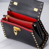 Valentino Womens Bags Shoulder Messenger Bags Luxury Cross Body Handbag Calfskin leather with naOrigil Box