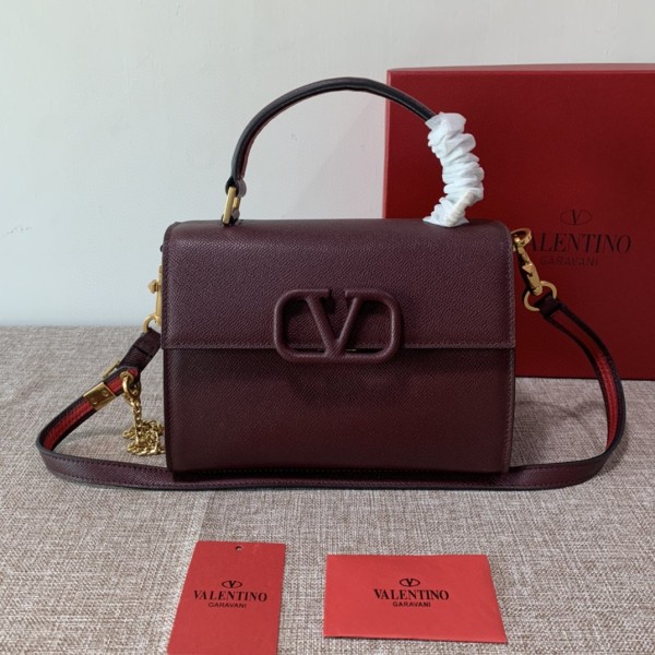 Valentino Womens Bags Shoulder Messenger Bags Luxury Cross Body Handbag Calfskin leather with naOrigil Box