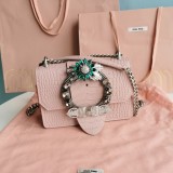 Miumiu Womens Bags Shoulder Messenger Bags Luxury Cross Body Handbag Calfskin leather with naOrigil Box