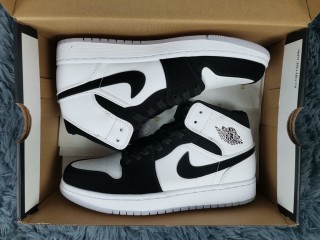 Air Jordan 1 Mid Casual Basketball Shoes Men and Women with Original Box