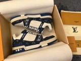 Louis Vuitton Couple Casual Luxury Brand Sneakers Laces Original Box