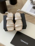 Chanel New Chain Chunky Heel Sandals with Original Box