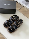 Chanel New Chain Chunky Heel Sandals with Original Box