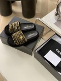 Chanel 2022 new woven slippers imported cashmere hand woven belt original box