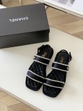 Chanel New Pearl Flat Sandals with Original Box