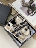 Chanel New Hemp Rope Bottom Velcro Sandals with Original Box