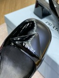 Prada 2022 spring and summer Mary Jane back empty leather series round head shape with triangle strap original box