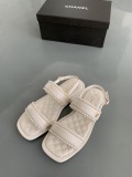 Chanel New Pearl Flat Sandals with Original Box