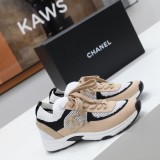 Chanel 2022 Women's Flyknit Casual Sneakers Laces Original Box