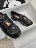 Chanel Lingge Loafers Thick Sole Classic Bag Buckle Strap Original Box