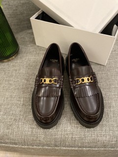 Celine 2022 New Retro Wild Triumph Buckle Loafers Original Box