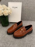 Celine 2022 New Retro Wild Triumph Buckle Loafers Original Box